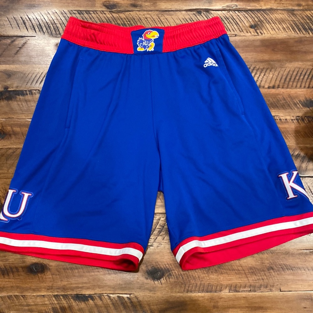 Adidas Mens KU Athletic shorts- great condition